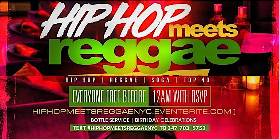 Hip Hop Meets Reggae (Dance Party) at Kiss Entertainment – Best Nightclub & DJs – Queens NY – Queens, NY