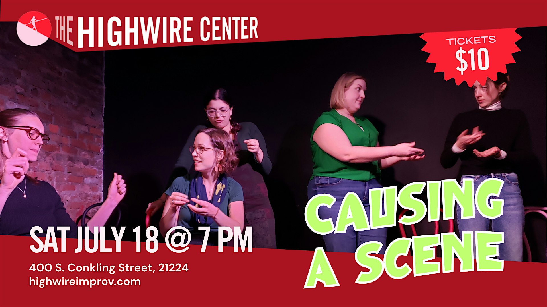 Causing a Scene: Improv Comedy at the Highwire Center! at Highwire Improv – Baltimore, MD