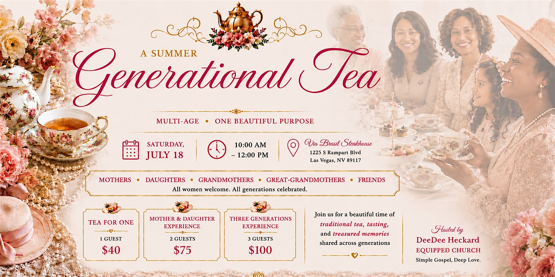 Summer Generational Tea at Via Brasil Steakhouse – Las Vegas, NV