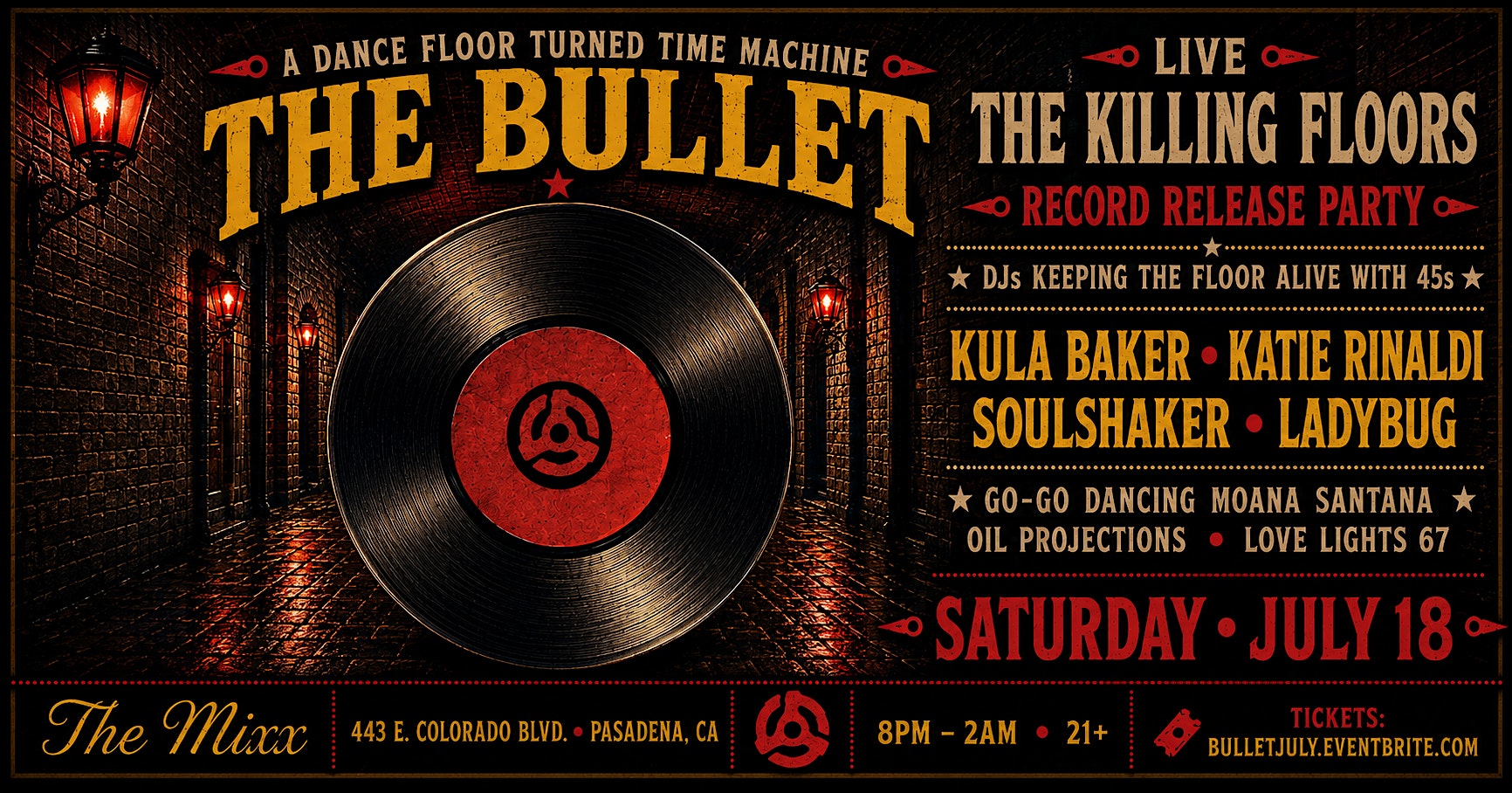The Bullet | The Killing Floors Live • Northern Soul & 60s Mod at 443 E Colorado Blvd – Pasadena, CA