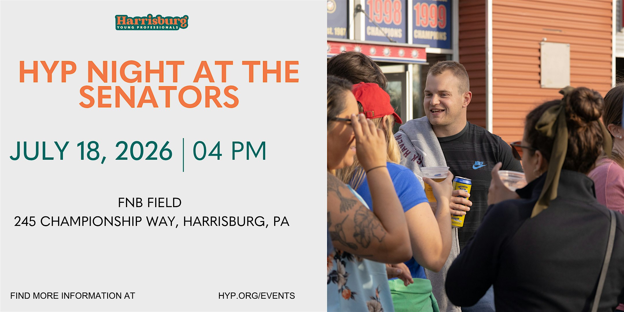 HYP Night at the Senators at FNB Field – Harrisburg, PA