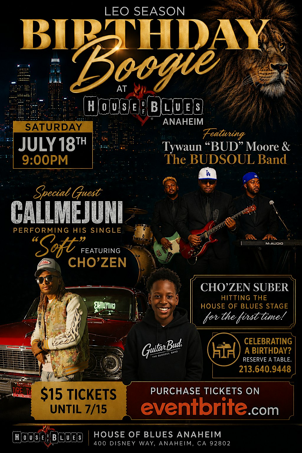 Leo Season Birthday Boogie at House of Blues Anaheim – Anaheim, CA