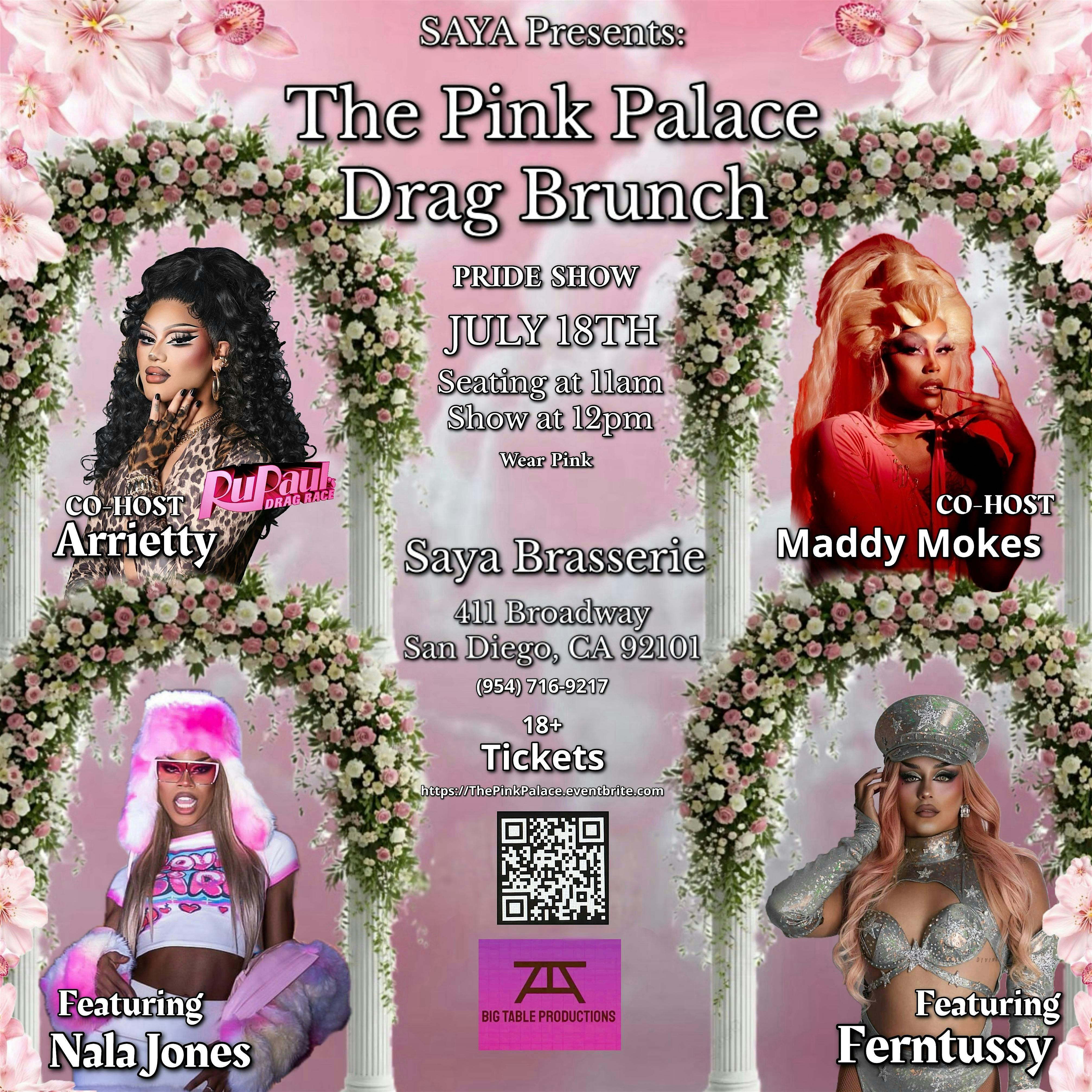 The Pink Palace Drag Brunch at Saya Brasserie – San Diego, CA