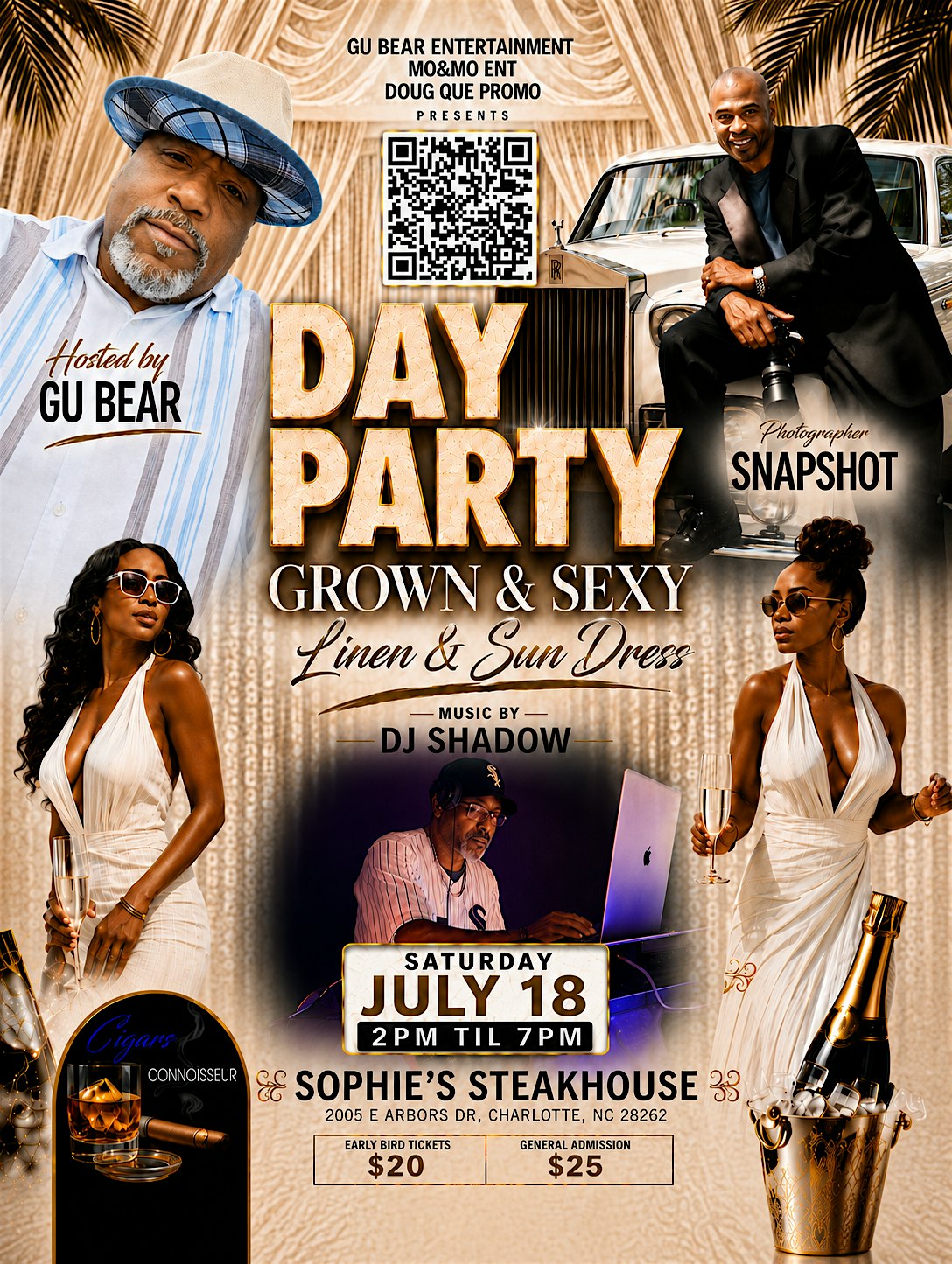 Grown & Sexy Linen & Sun Dress Affair at Sofie’s Steakhouse – Charlotte, NC