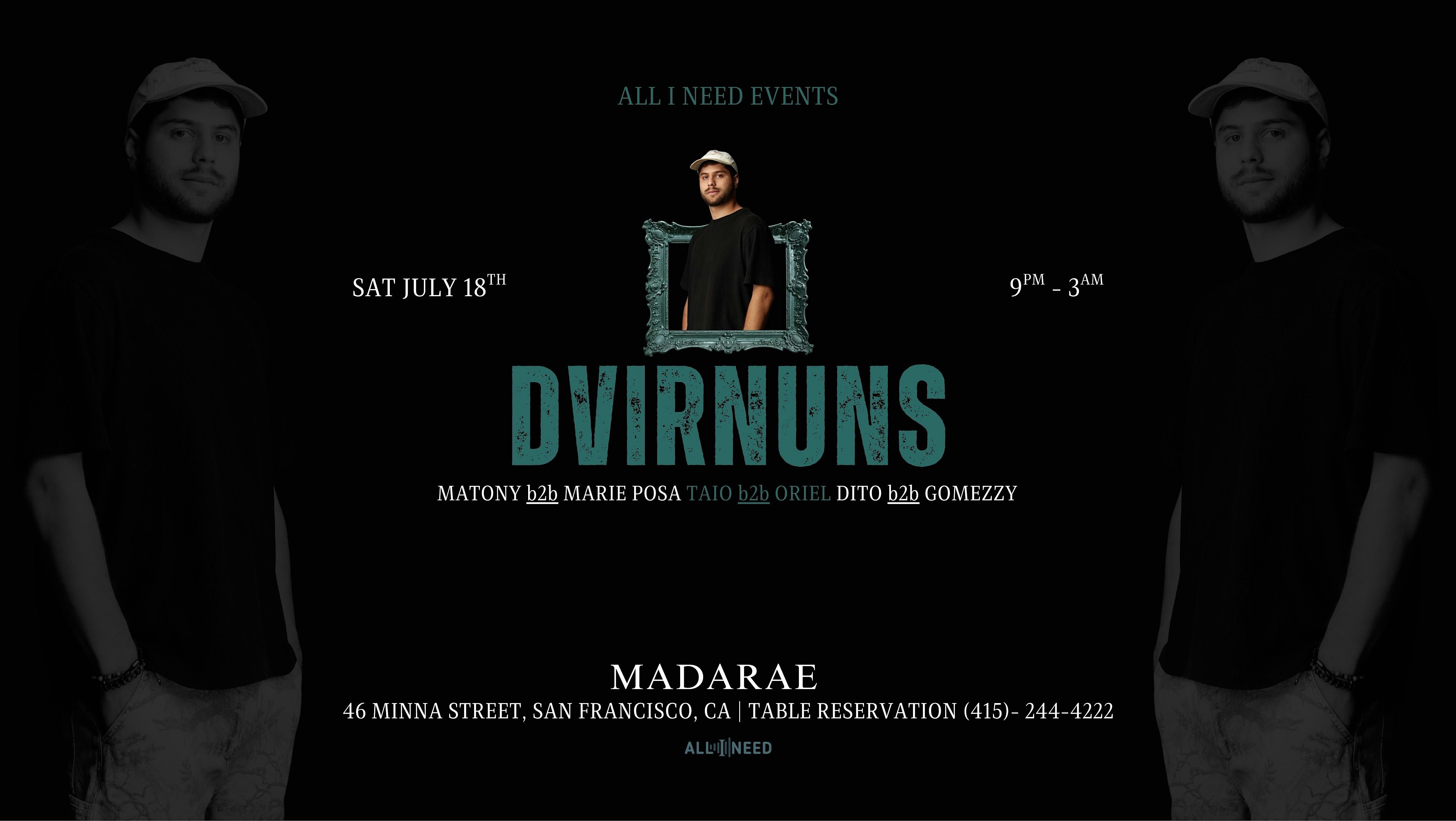 Indie Dance with DVIRNUNS (MACCABI HOUSE) at Madarae at Madarae – San Francisco, CA