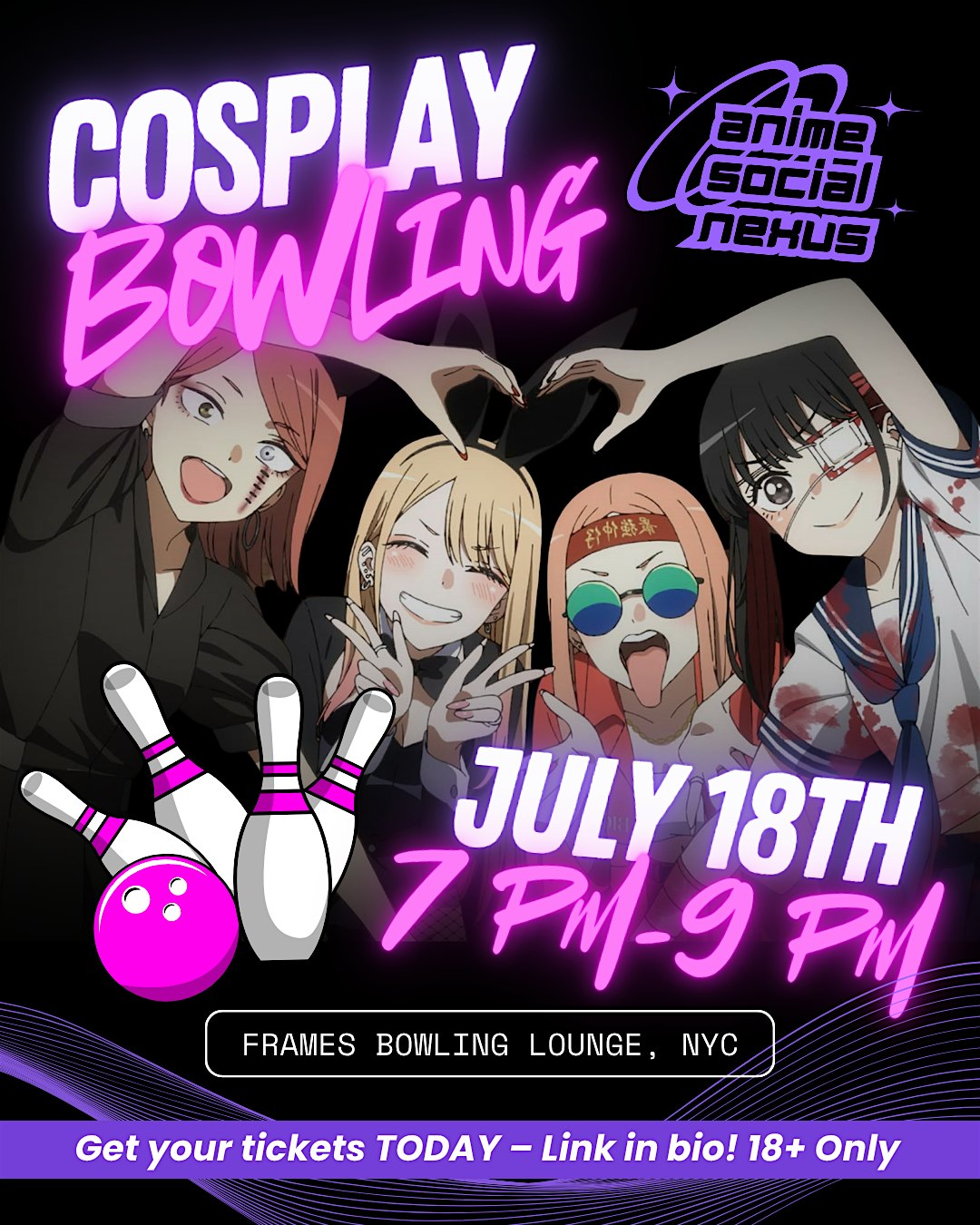 Cosplay Bowling at Frames Bowling Lounge – New York, NY