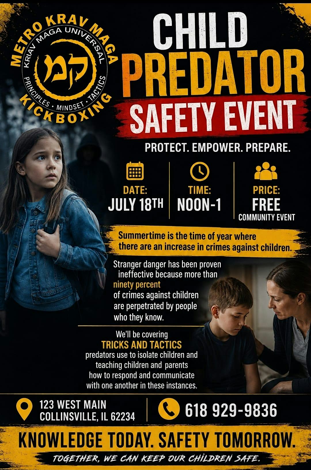 CHILD PREDATOR SAFETY EVENT at 123 W Main St – Collinsville, IL