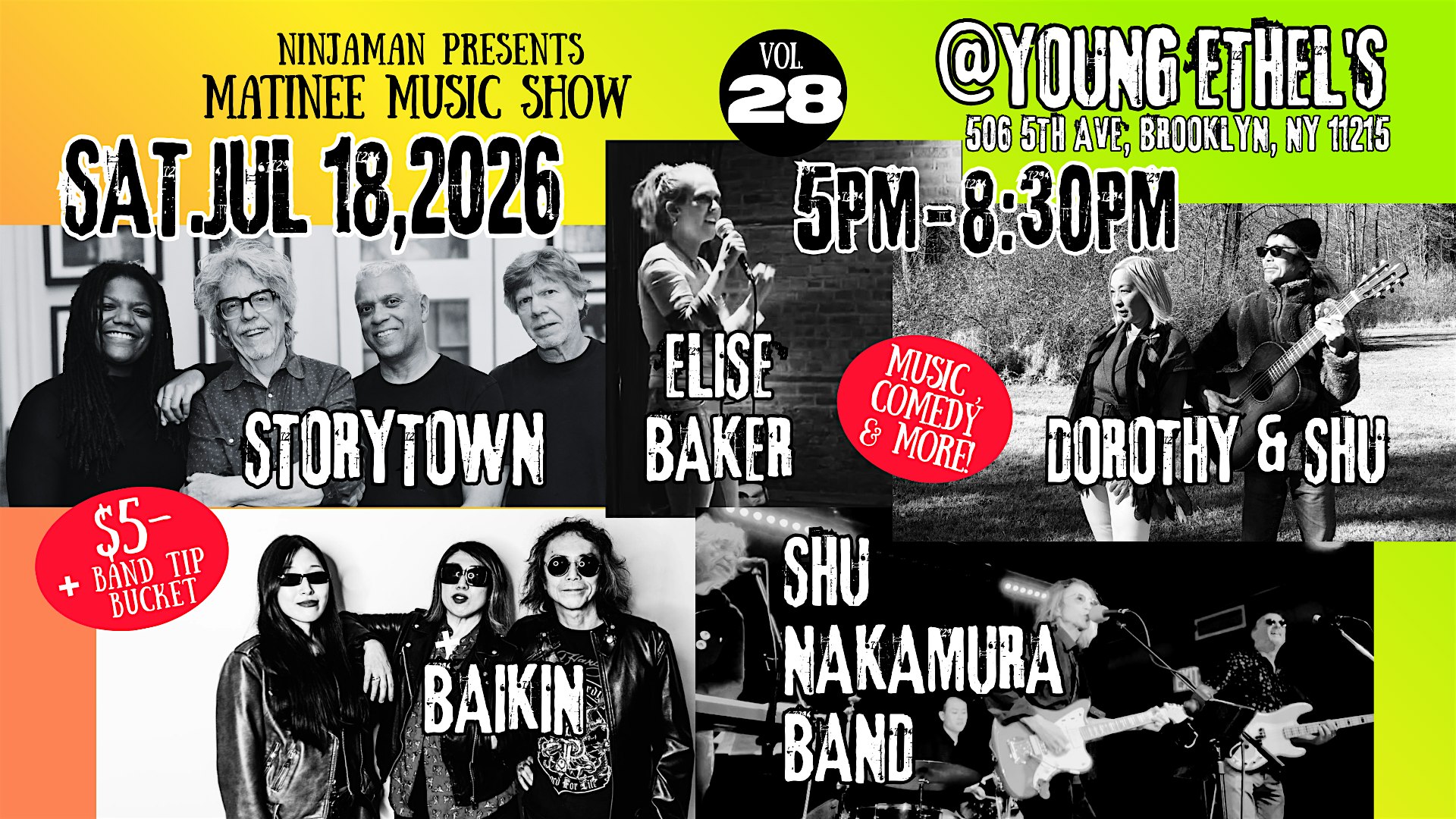 Ninja Matinee Music Show vol.28 @ Young Ethel’s at Young Ethel’s – Brooklyn, NY