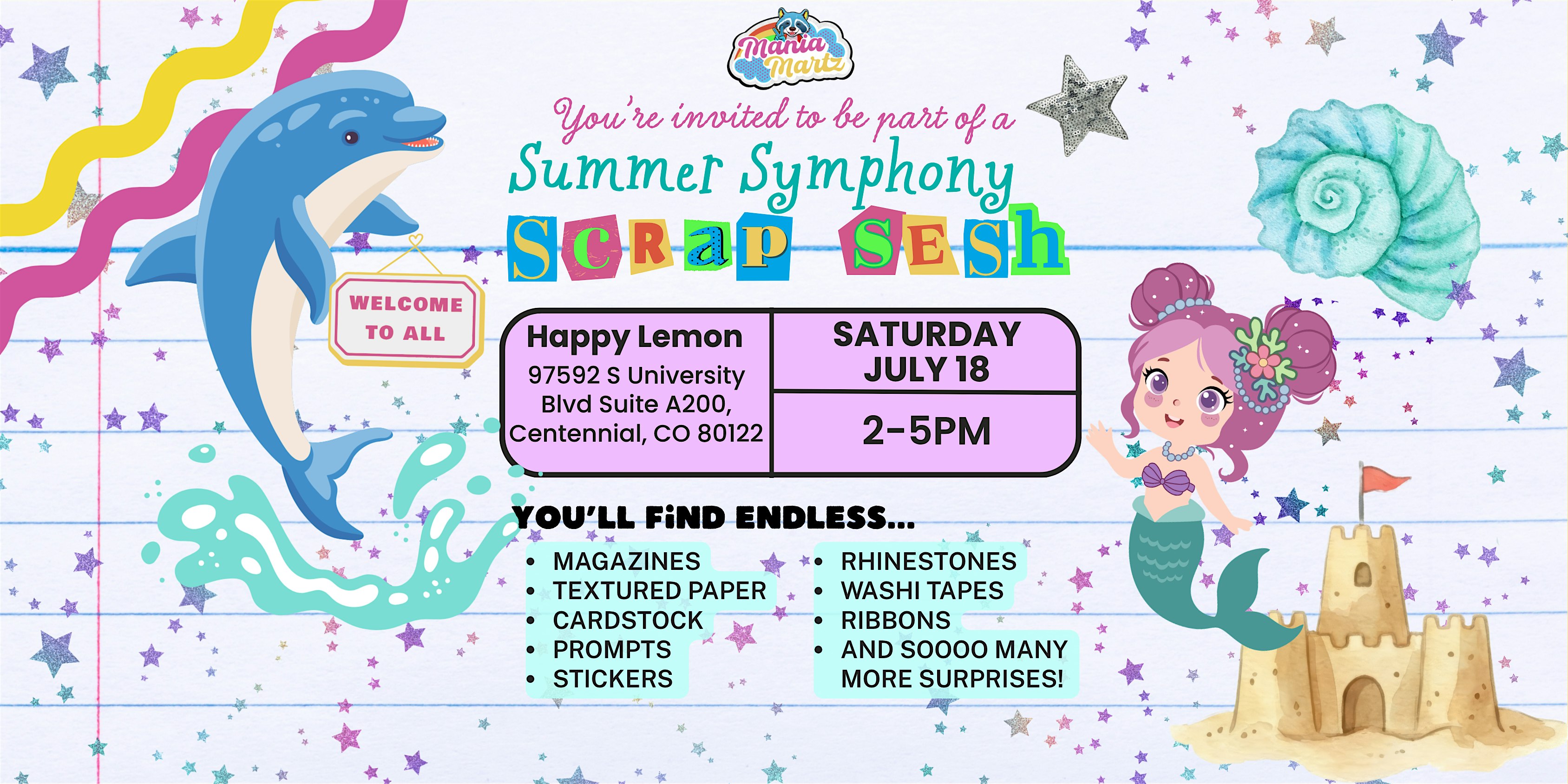 July Junk Journaling Scrap Sesh at Happy Lemon Centennial | July 18 at Happy Lemon Centennial – Centennial, CO
