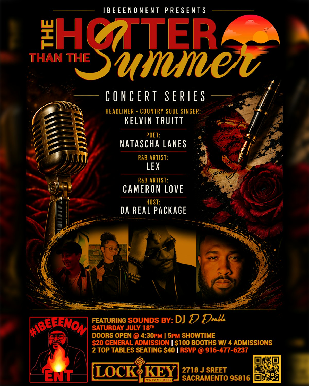 Hotter Than Summer Concert Series at The Lock & Key – Tapas + Bar – Sacramento, CA