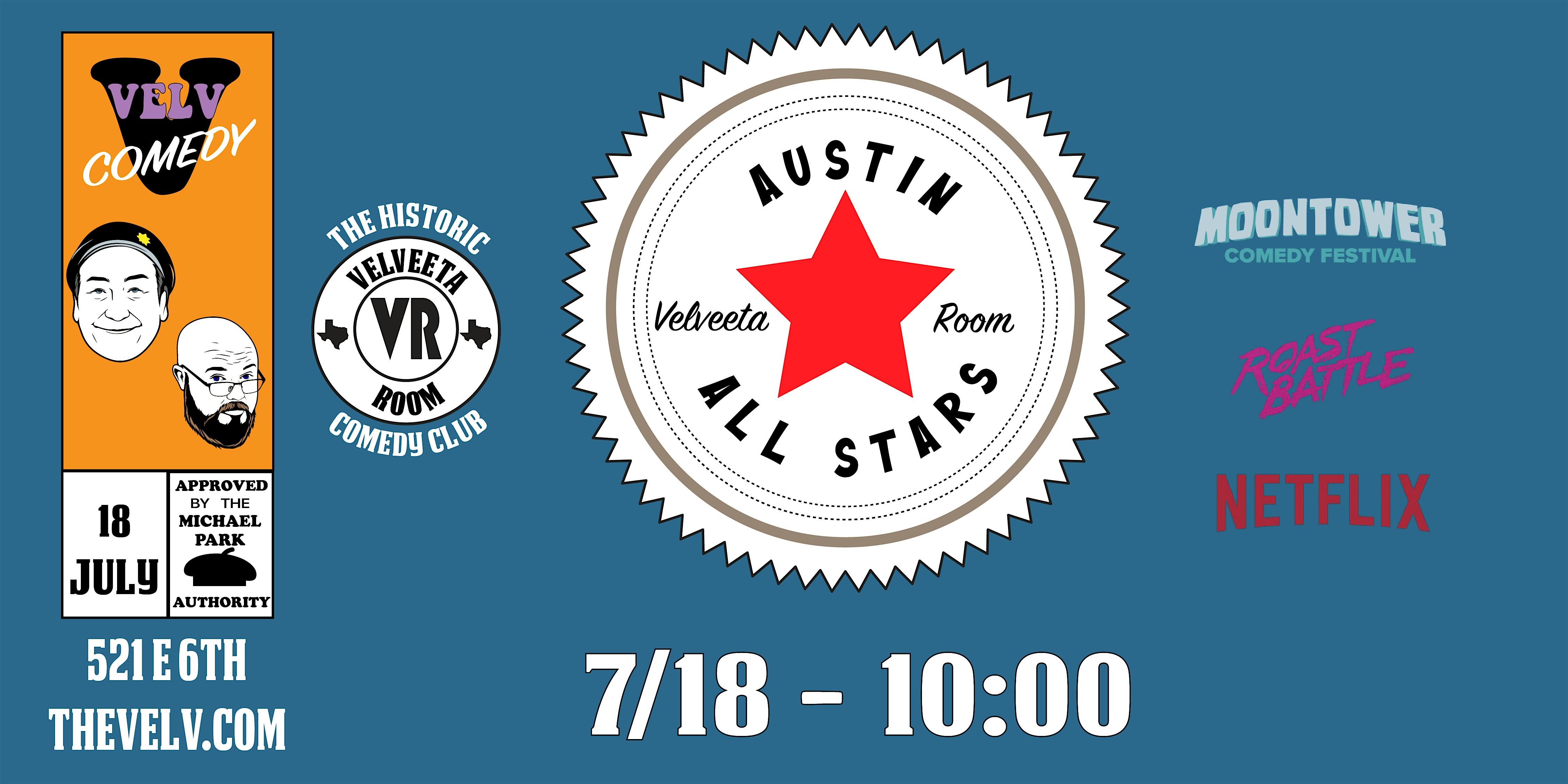 Austin All-Star Comedy! at The Velveeta Room, East 6th Street, Austin, TX, USA – Austin, TX