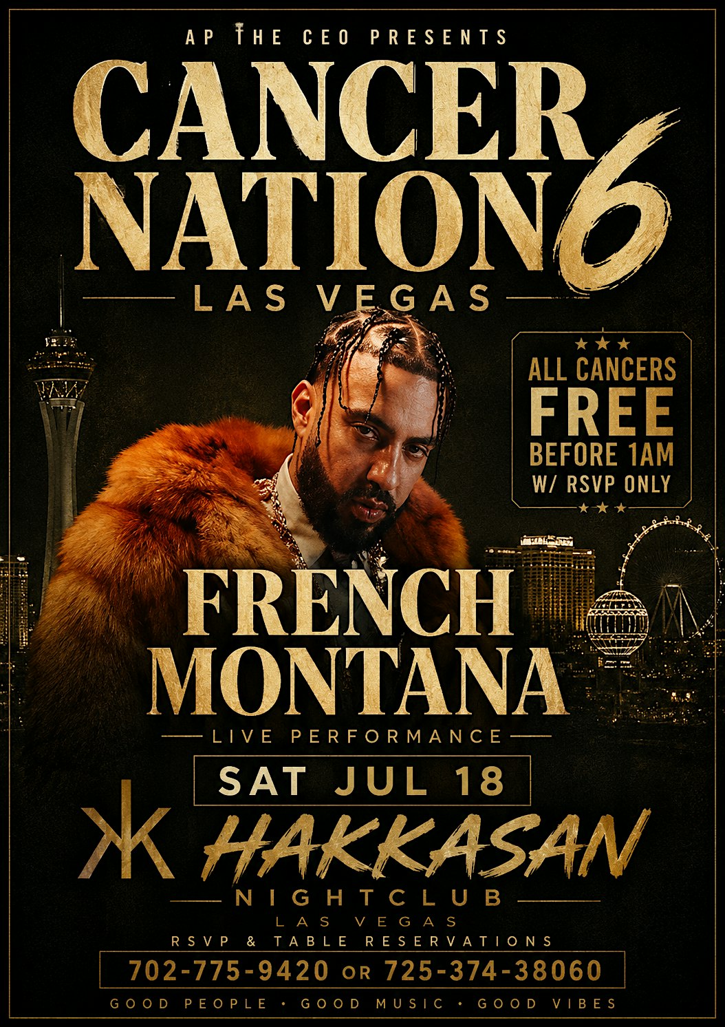 FRENCH MONTANA LIVE IN CONCERT @HAKKASAN NIGHTCLUB at Hakkasan Nightclub – Las Vegas, NV