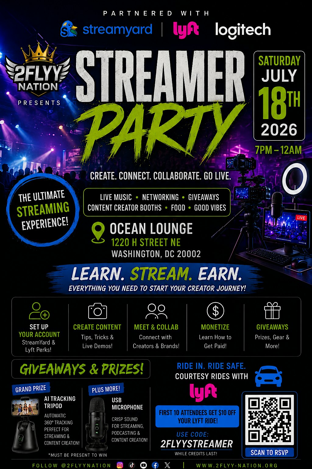 2FLYY STREAMER PARTY at OCEAN LOUNGE – Washington, DC