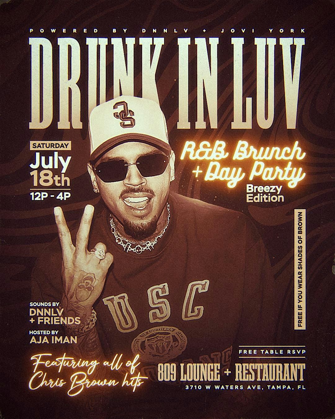 R&B Brunch and Day Party at 809 Lounge Restaurant & Grill – Tampa, FL