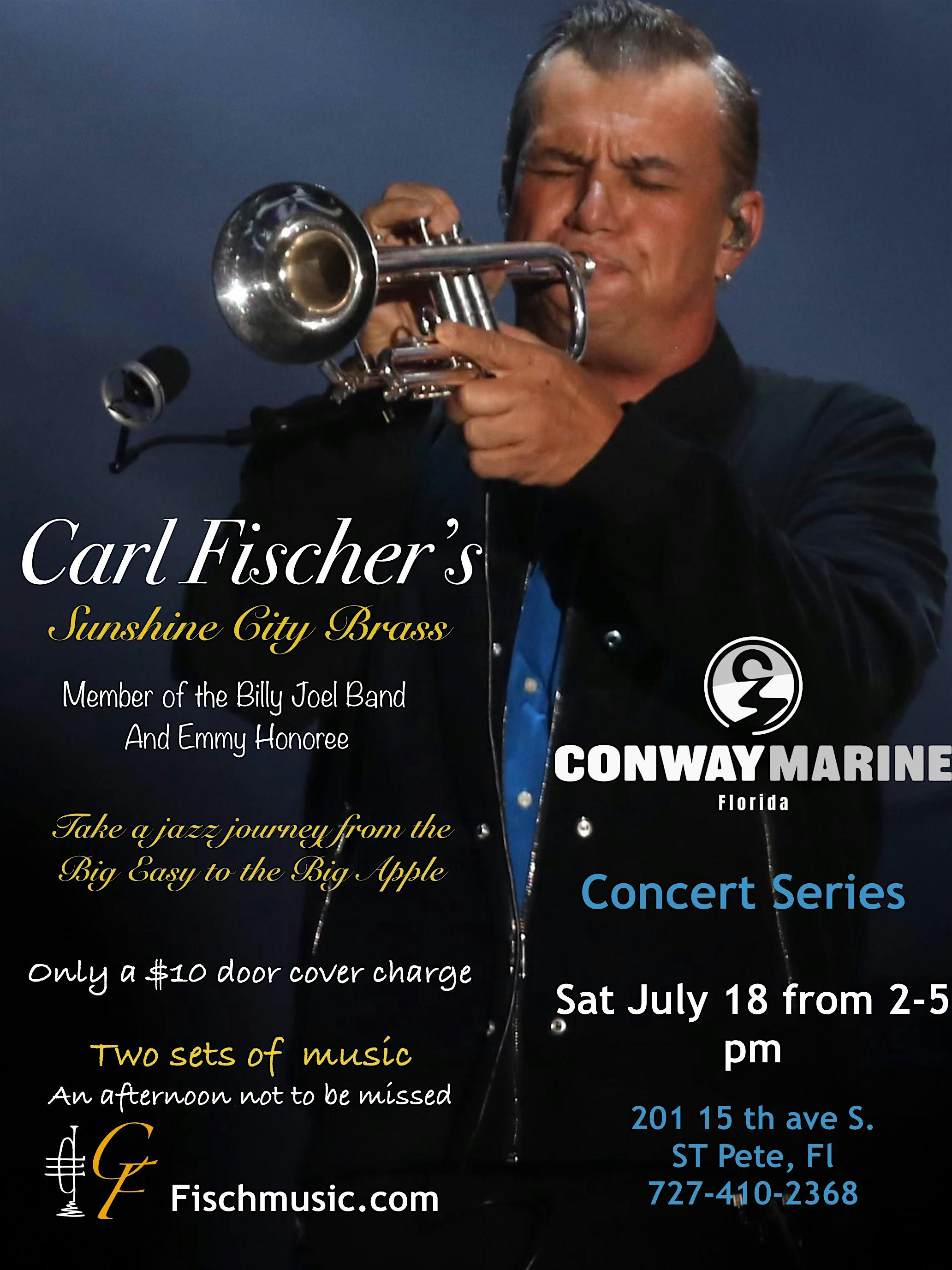 Carl Fischer & Sunshine City Brass Concert at Conway Marine – St. Petersburg, FL
