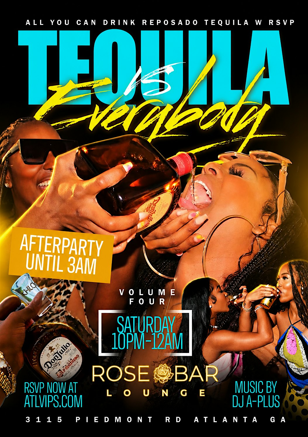 Social Saturdays “Tequila VS Everybody”. Open-Bar at Rose Bar – Atlanta, GA