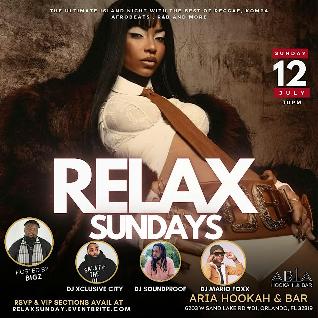 RELAX SUNDAYS at Aria Hookah & Bar – Orlando, FL