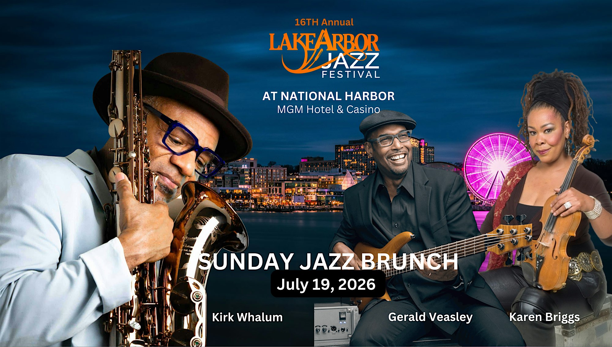 Lake Arbor Jazz Sunday Brunch at MGM National Harbor – Oxon Hill, MD