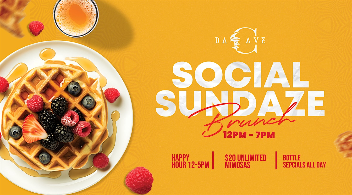 SOCIAL SUNDAZE BRUNCH & DAY PARTY at Da Cave Miami – North Miami, FL