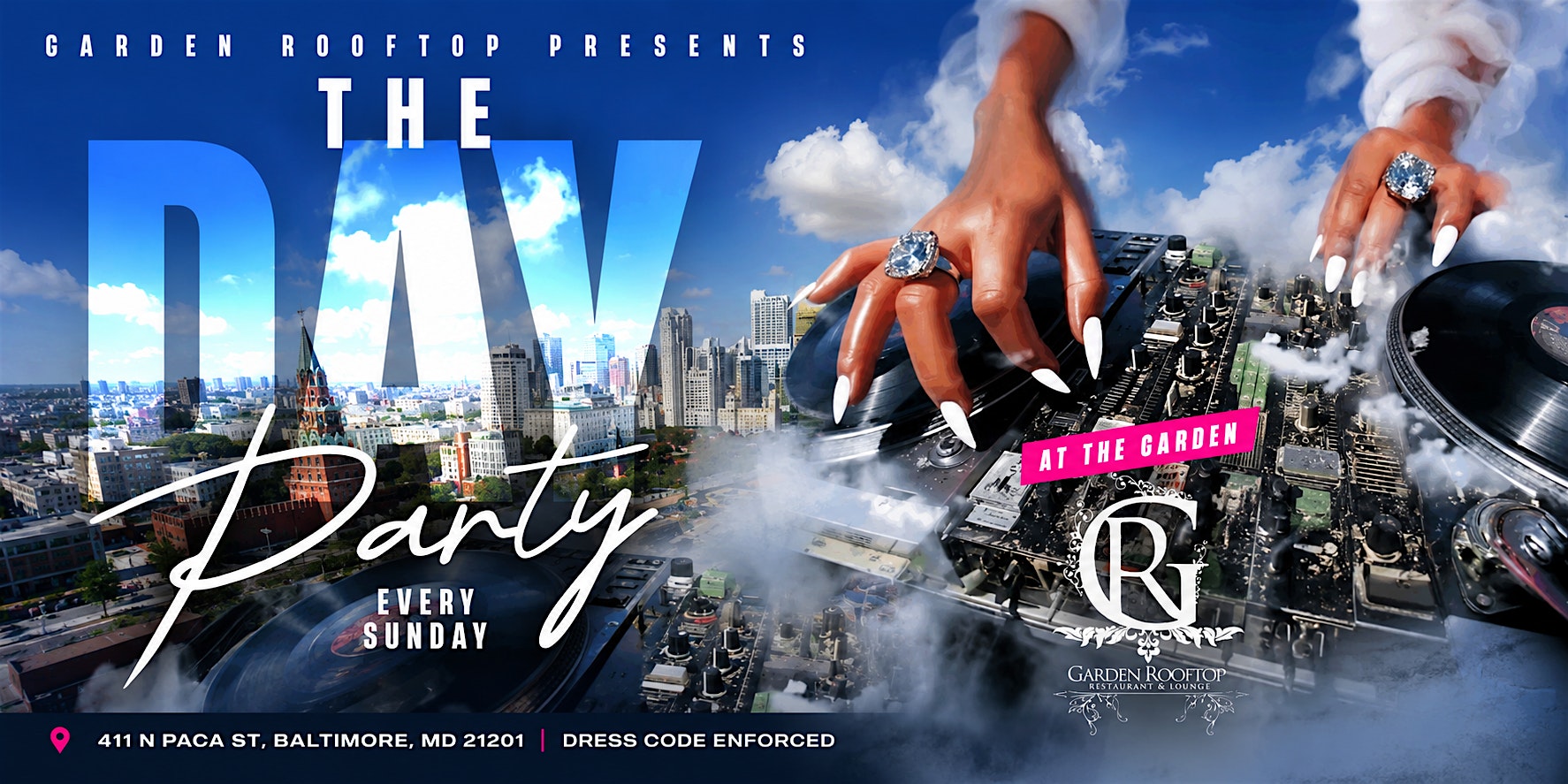 Sunday Funday Day Party at The Garden Rooftop – Baltimore, MD
