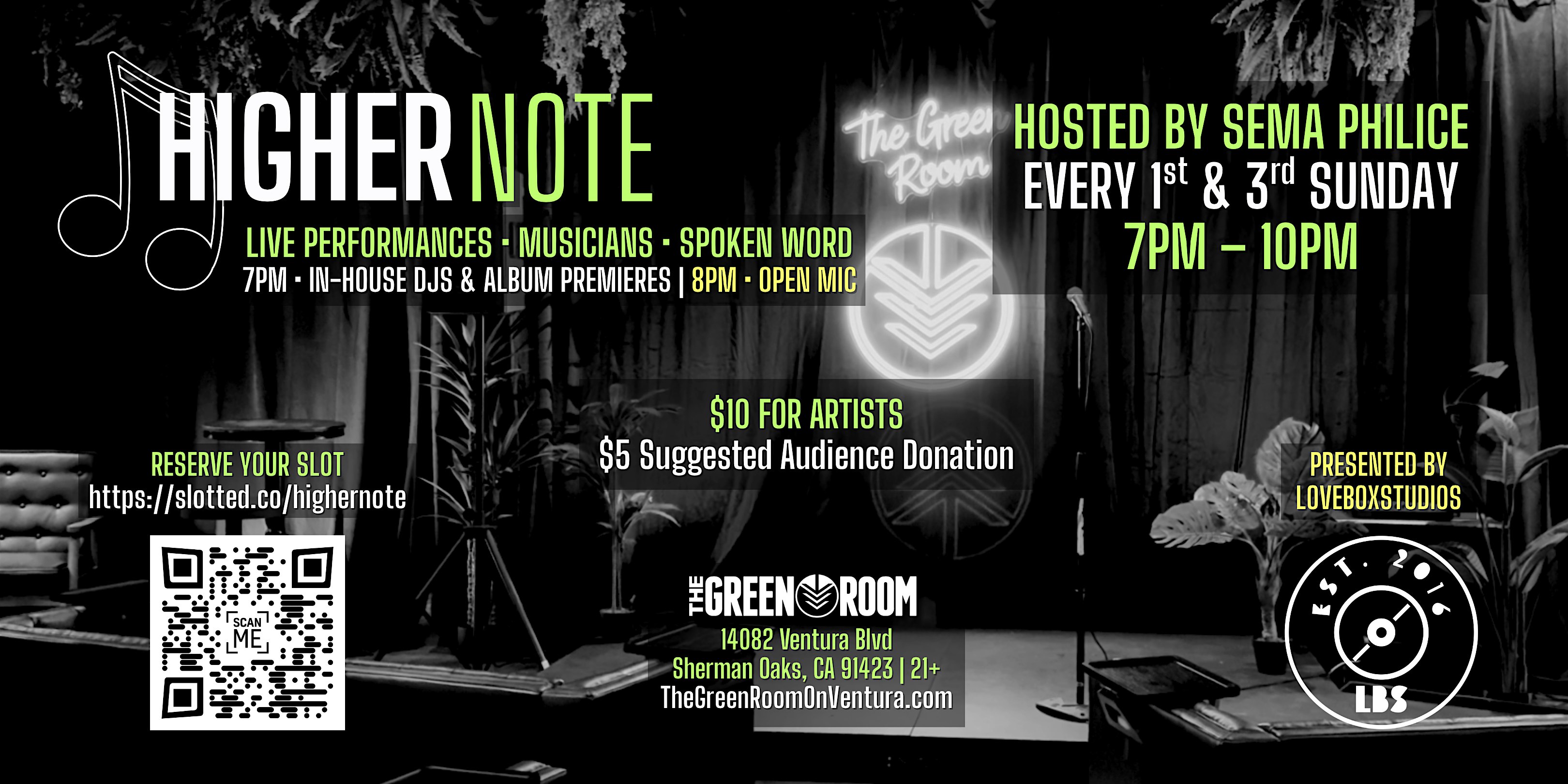 Higher Note Open Mic Night ⋆⁺ ♬ at 14082 Ventura Blvd – Los Angeles, CA
