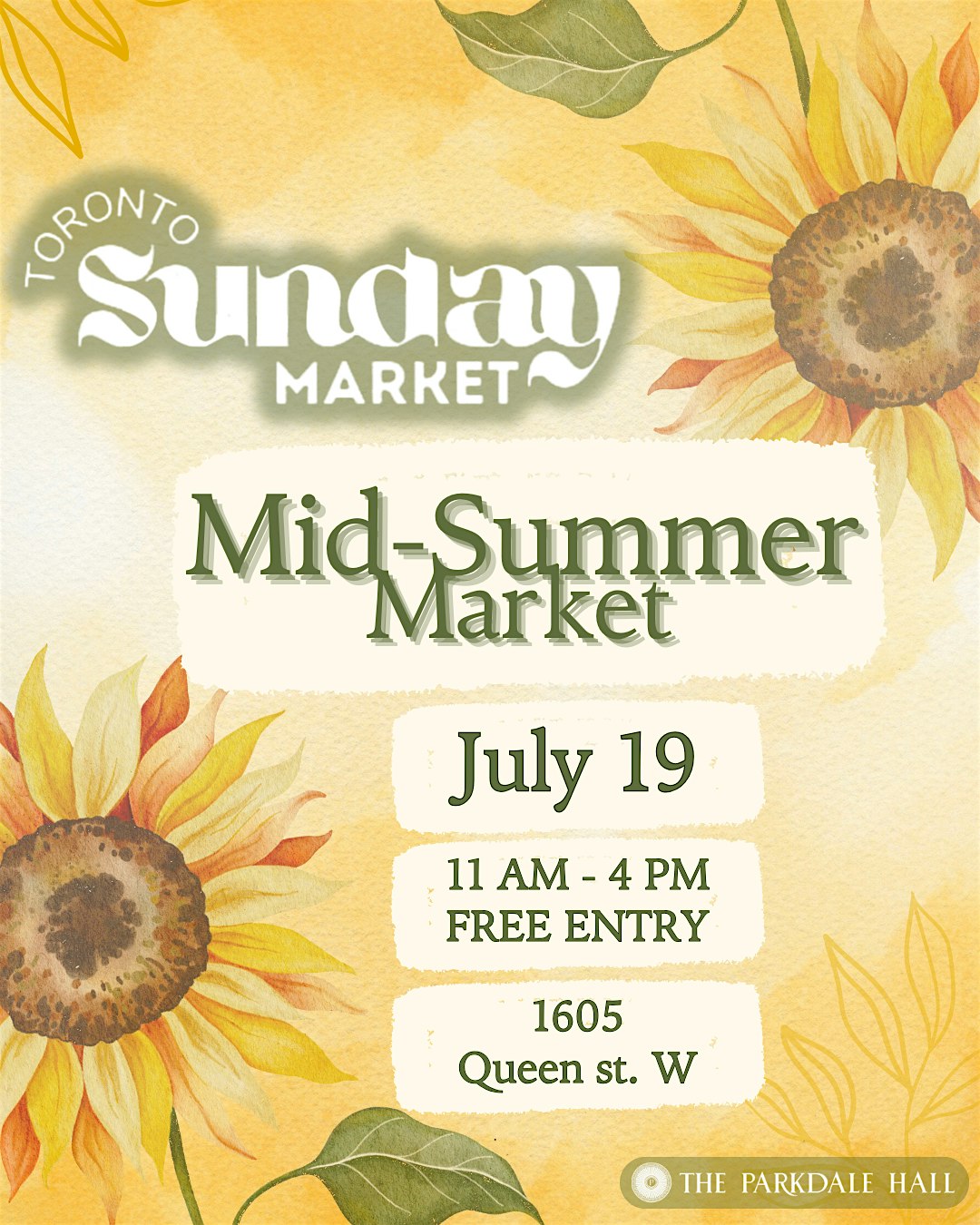 Mid Summer Market at The Parkdale Hall – Toronto, Canada