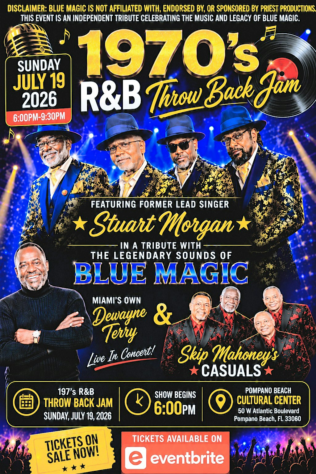 1970 ‘s RB Throw Back Jam at Pompano Beach Cultural Center – Pompano Beach, FL