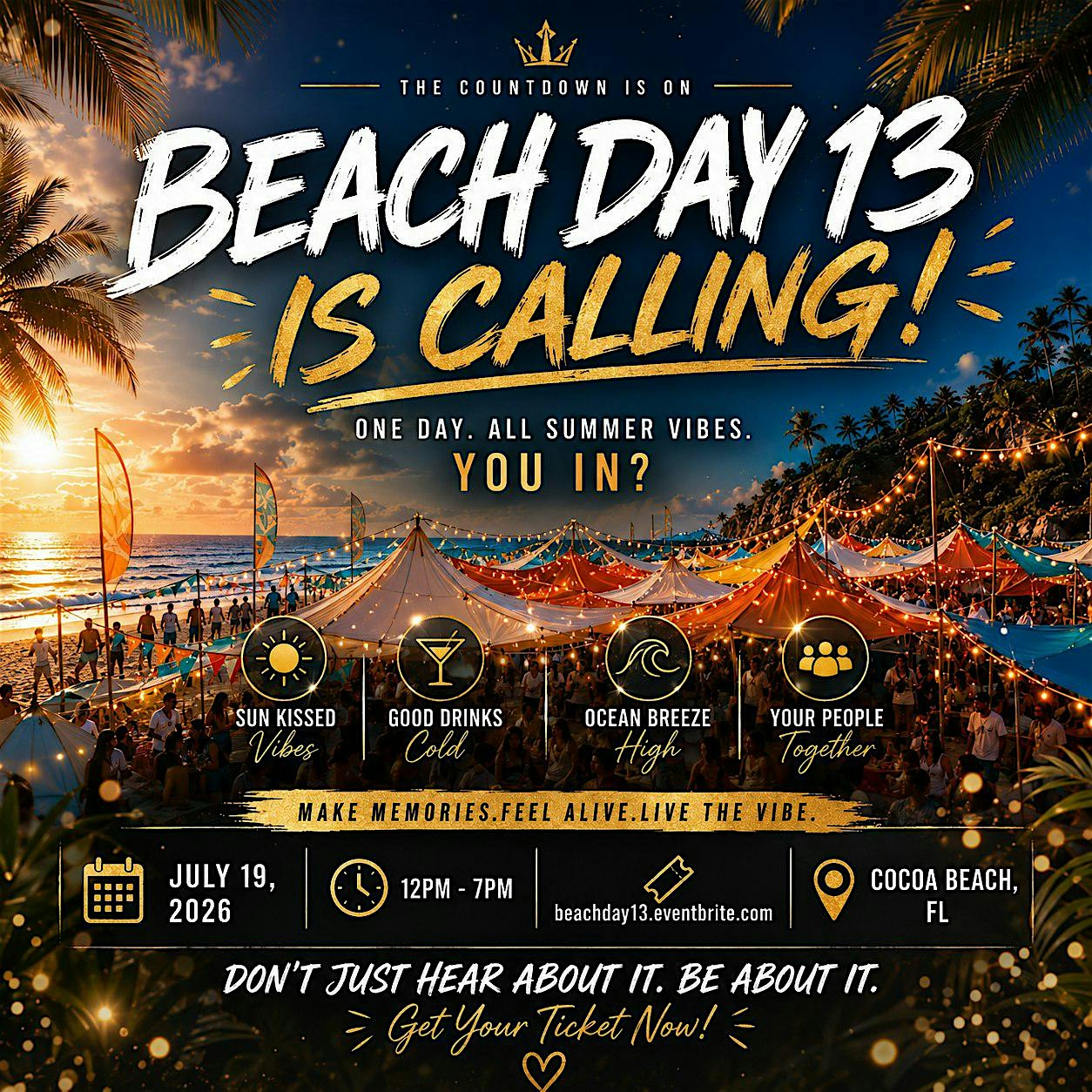 13th Annual Cocoa Beach Day (Return to Tent City) at Coconuts on the Beach – Cocoa Beach, FL