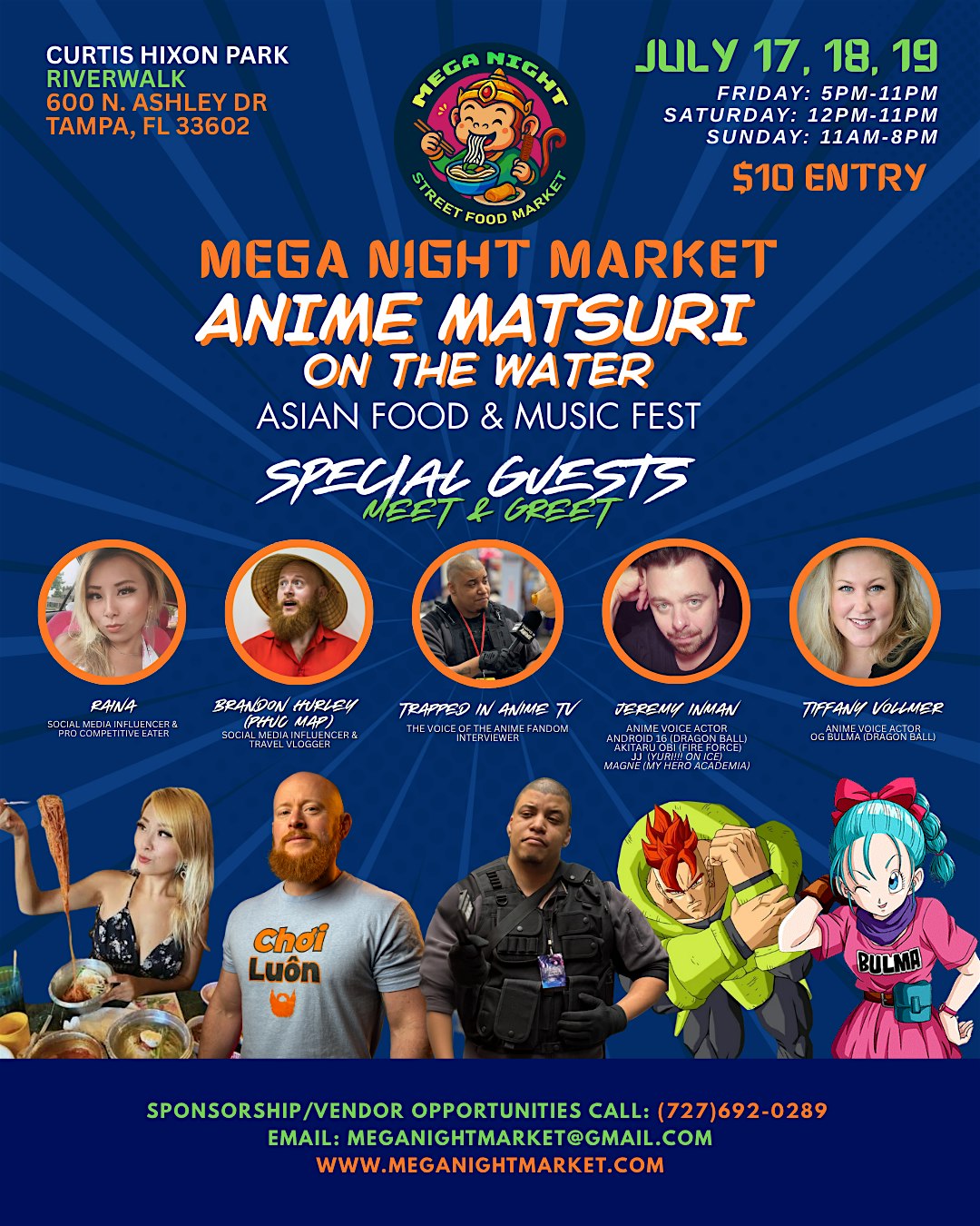 Anime Matsuri Food & Music Festival on the Water Curtis Hixon at Curtis Hixon Waterfront Park – Tampa, FL