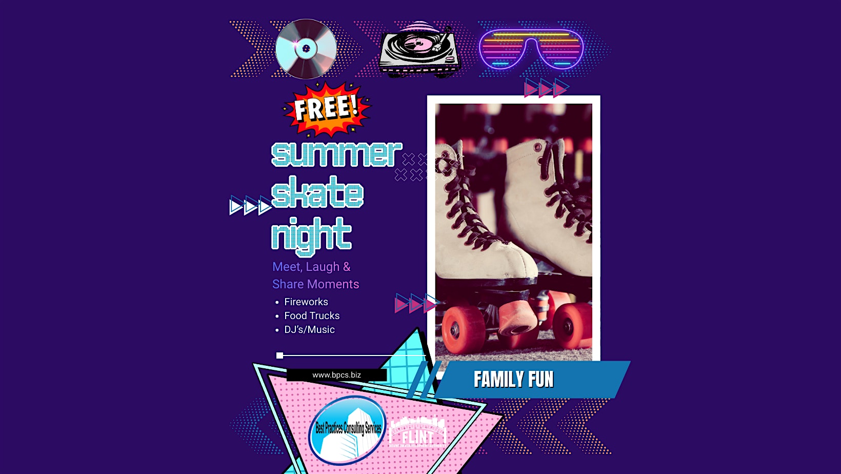 Summer Skate Night at 125 E Kearsley St Parking – Flint, MI