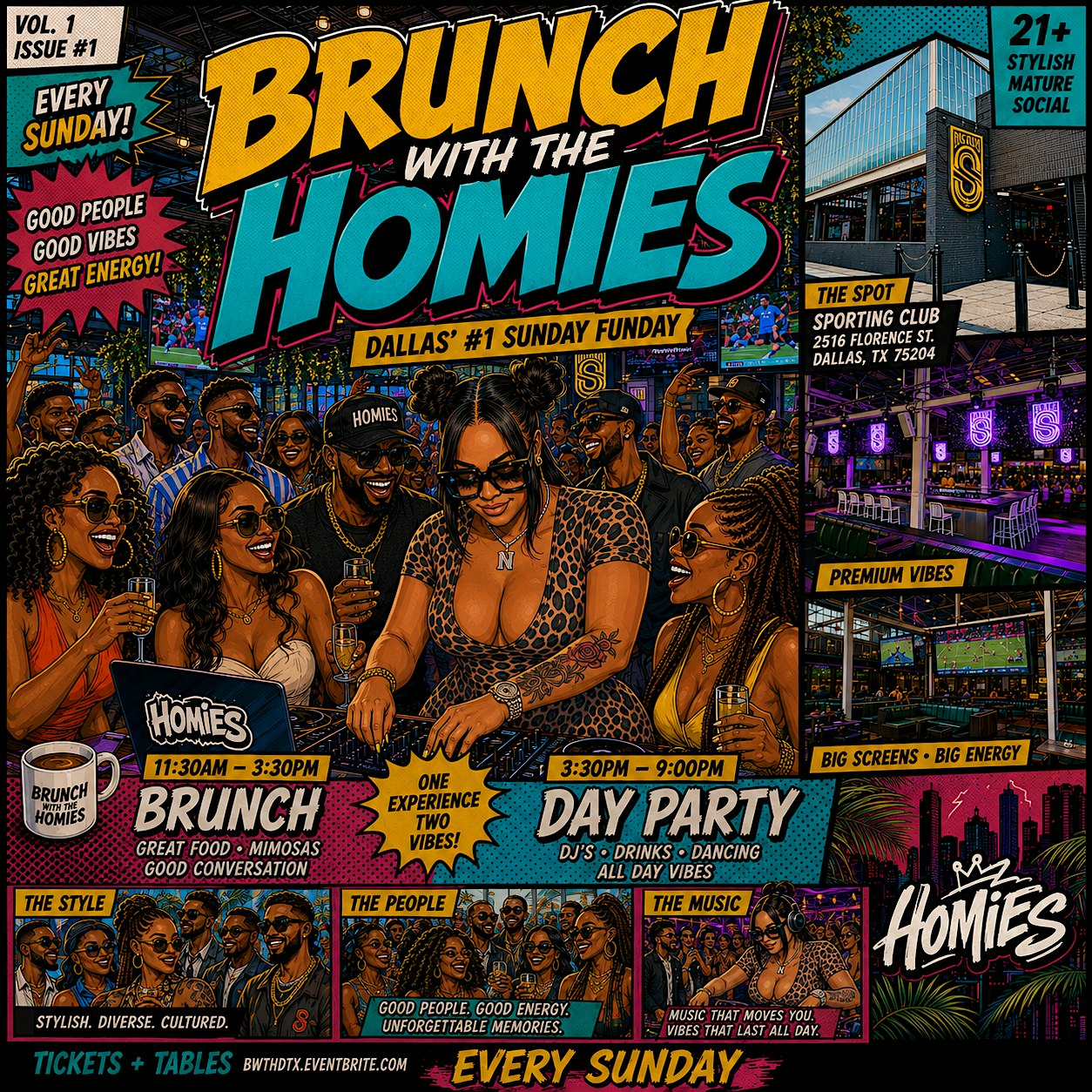 BRUNCH WITH THE HOMIES (DALLAS #1 SUNDAY FUNDAY DESTINATION). at Sporting Club – Dallas, TX