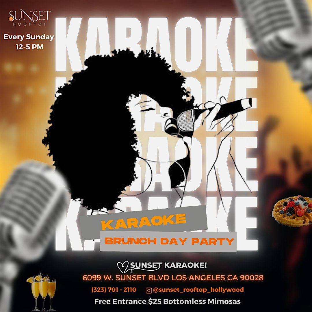 Karaoke Brunch at SUNSET ROOFTOP – Los Angeles, CA