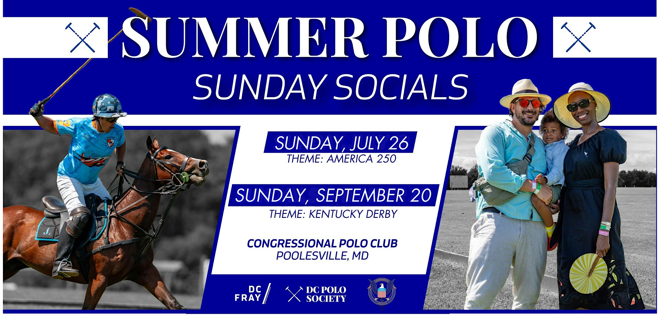 DC Polo Society | Summer Polo Sunday Socials 2026 at Congressional Polo Club – Poolesville, MD
