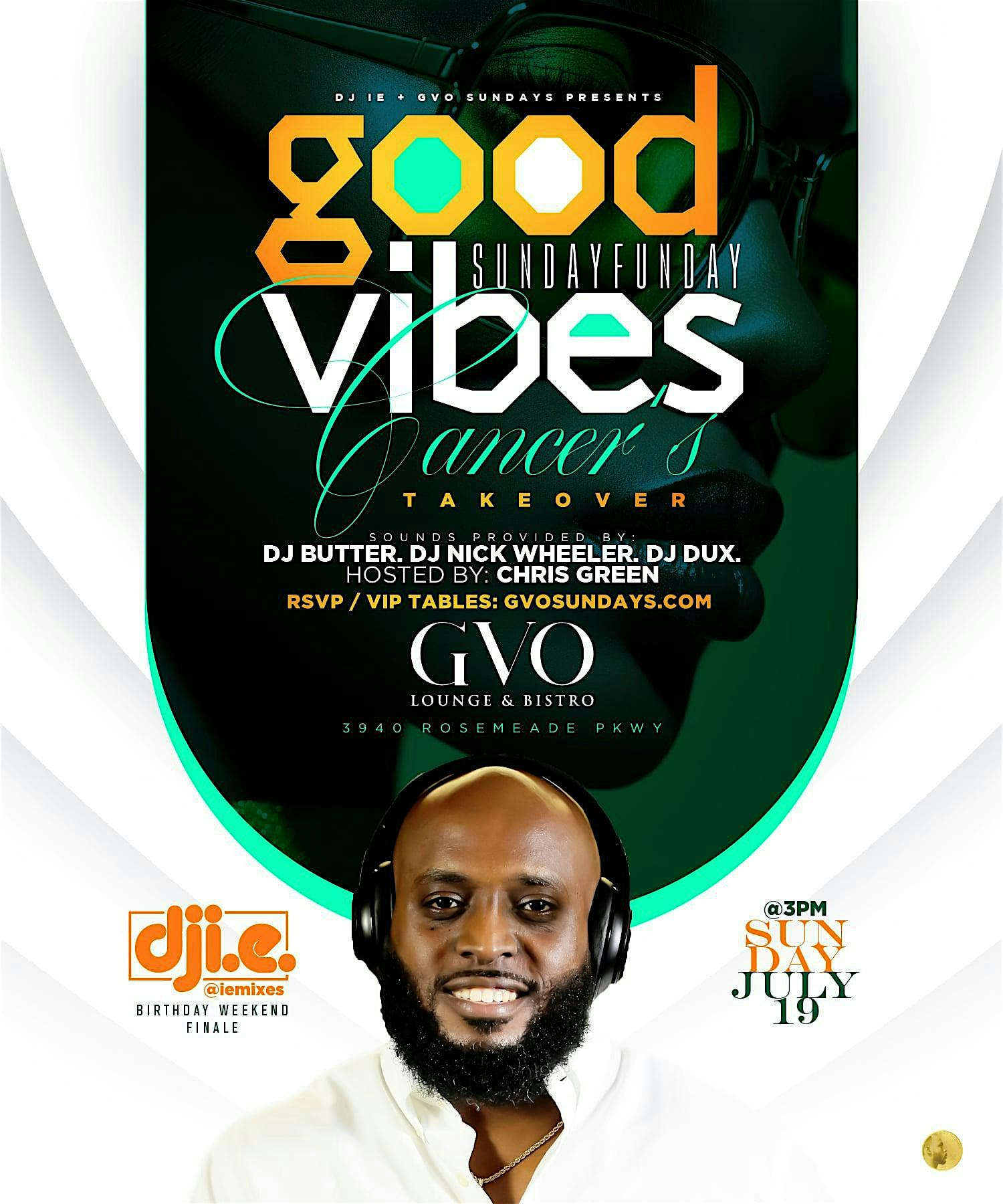 Good Vibes Sunday FunDay at GVO Lounge & Bistro – Dallas, TX