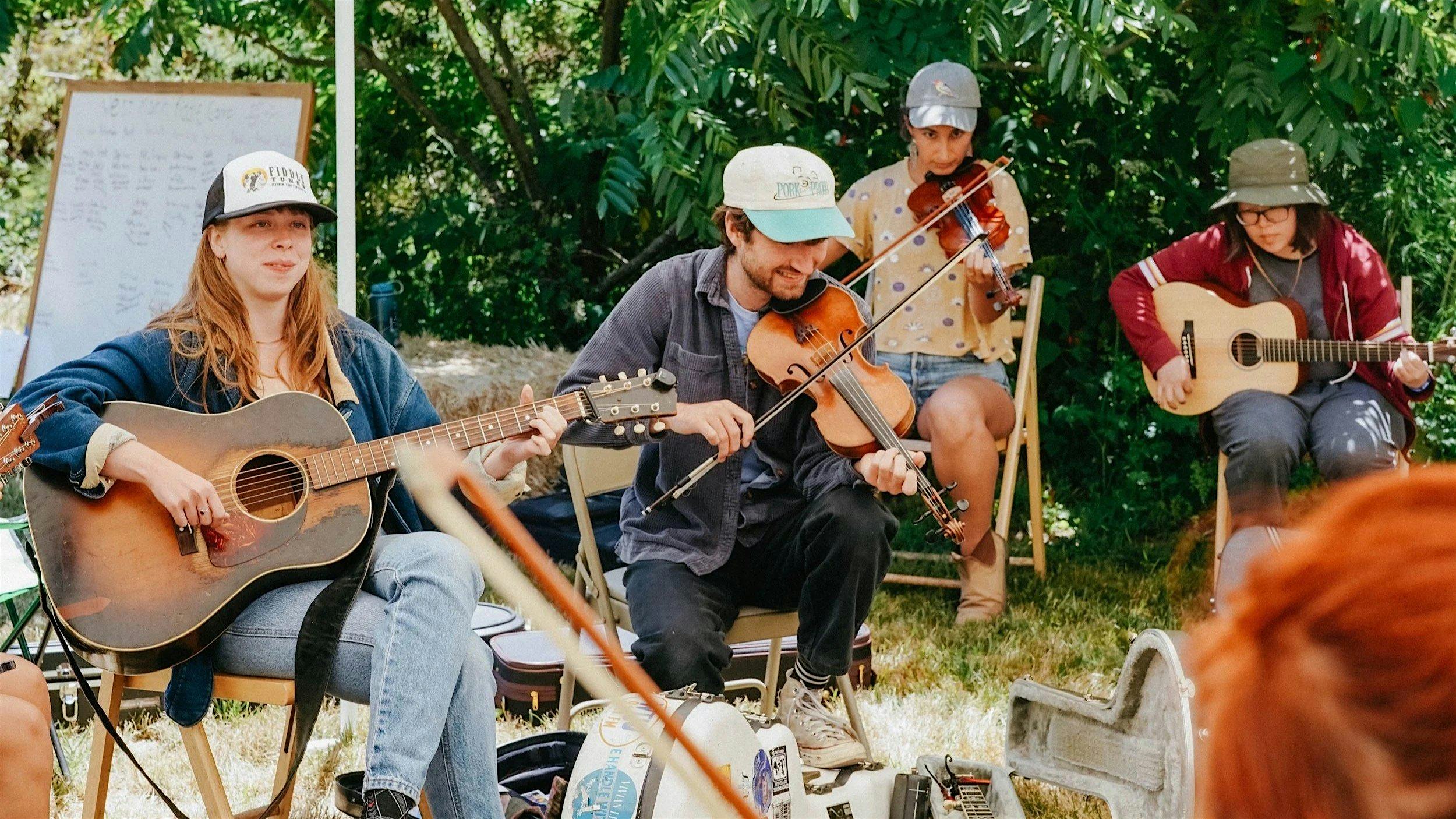 Fiddle Camp Pre-Party & Thomas Bryan Eaton- OUTSIDE – FREE at Smiley’s Schooner Saloon, Hotel & Kitchen – Bolinas, CA