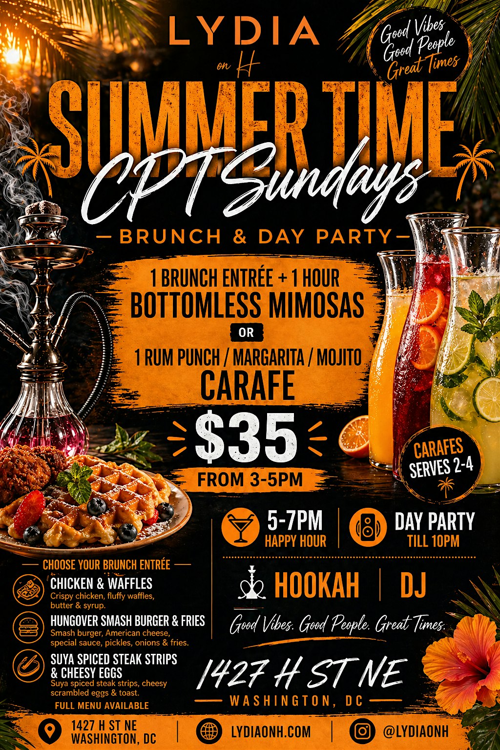 CPT SUNDAY BRUNCH & DAY PARTY at LYDIA ON H – Washington, DC
