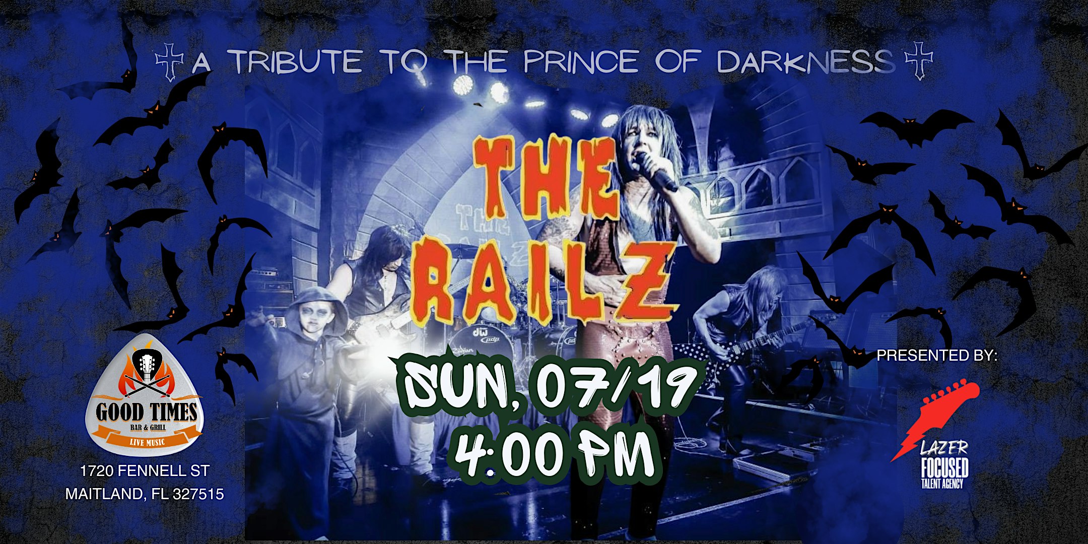 Ozzy Osbourne & Randy Rhoads Tribute – The Railz 07/19/2026 at Good Times Bar & Grill – Maitland, FL
