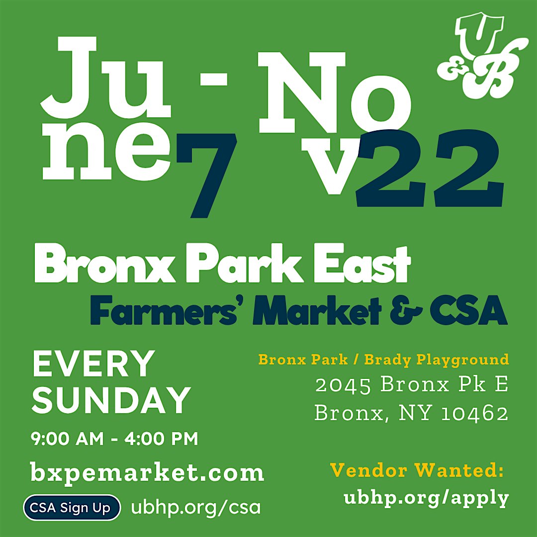 Bronx Park East Farmers Market & CSA at 2045 Bronx Pk E – The Bronx, NY