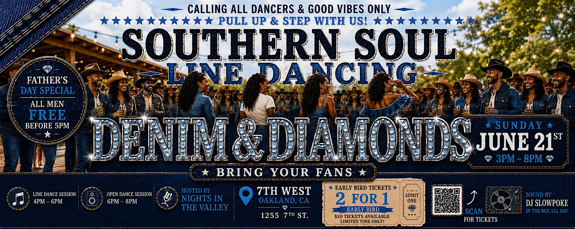 DENIM & DIAMONDS: SOUTHERN SOUL LINE DANCING at 7th west – Oakland, CA