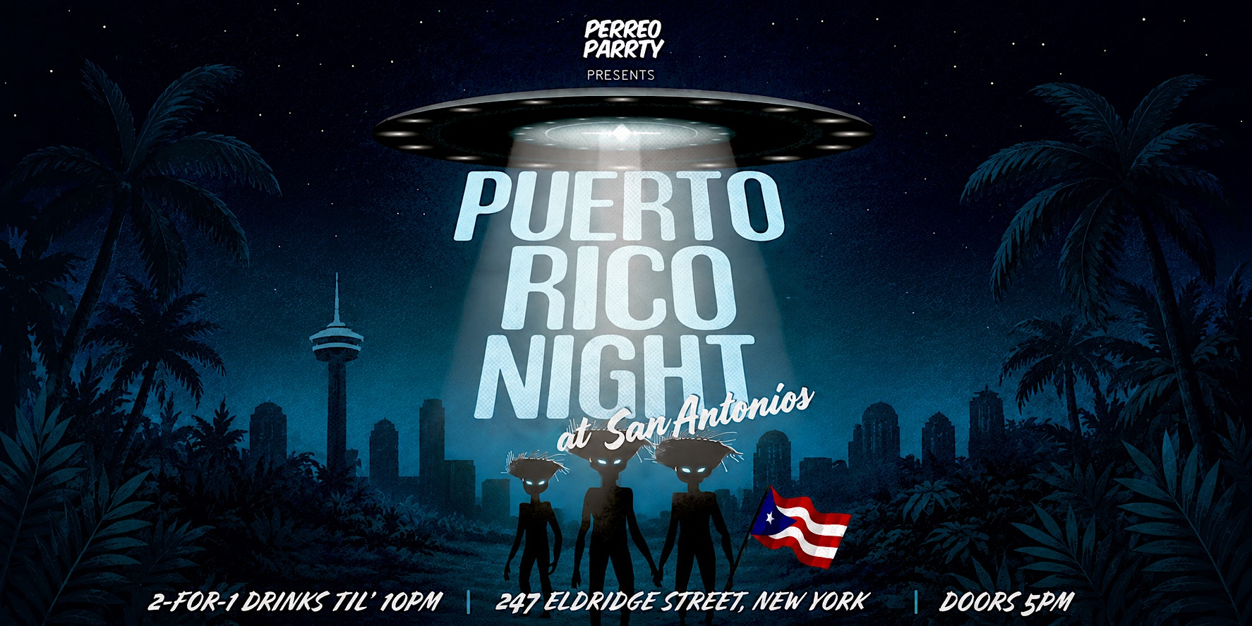 Puerto Rican Night Party – Latin Sunday @ Reggaeton Bar, NYC at San Antonios – New York, NY