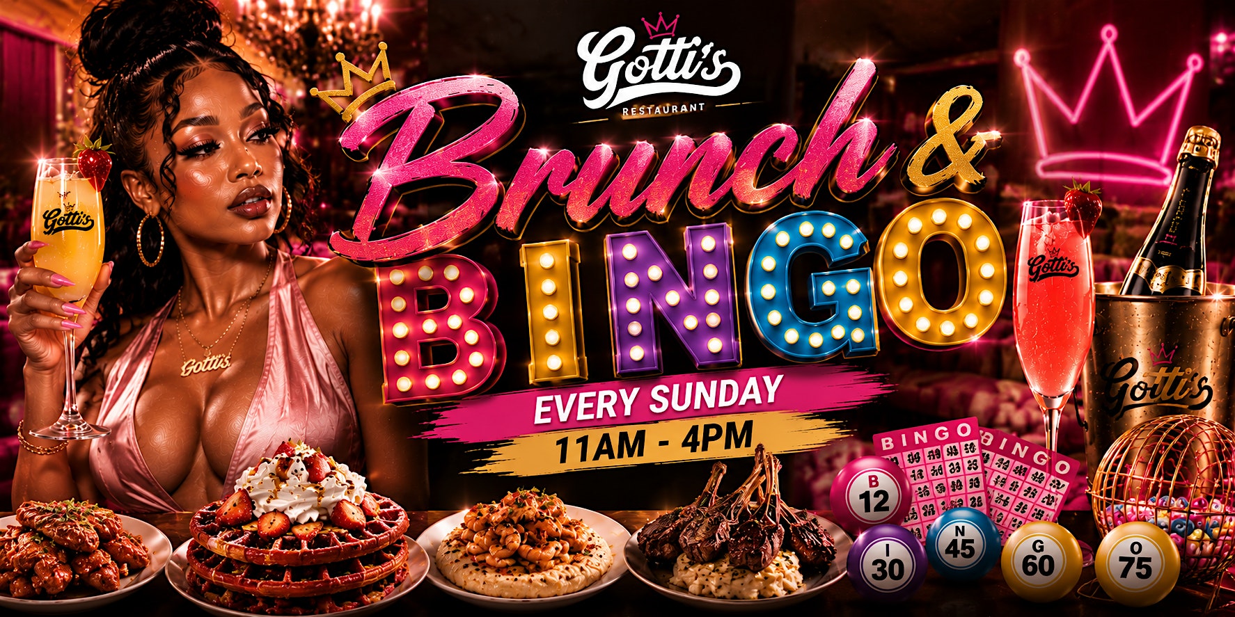 Brunch & Bingo Sundays at Gotti’s | Brunch, Mimosas, Bingo & Live DJ at 811 St Emanuel St – Houston, TX