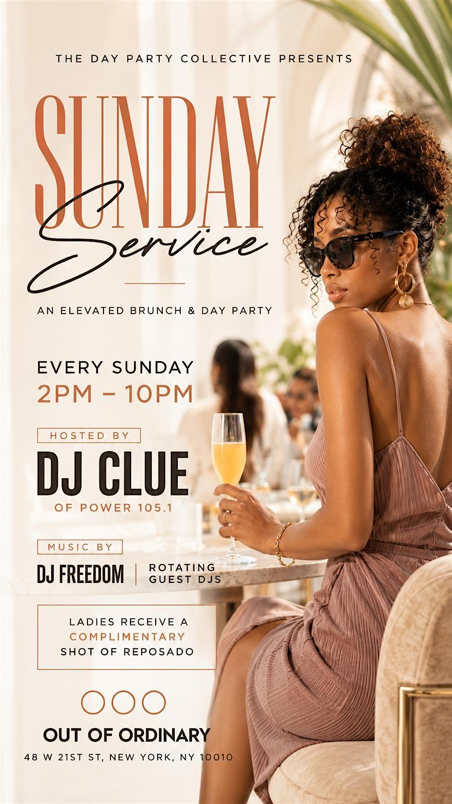 SUNDAY SERVICE BRUNCH & DAY PARTY at OUT OF ORDINARY – New York, NY