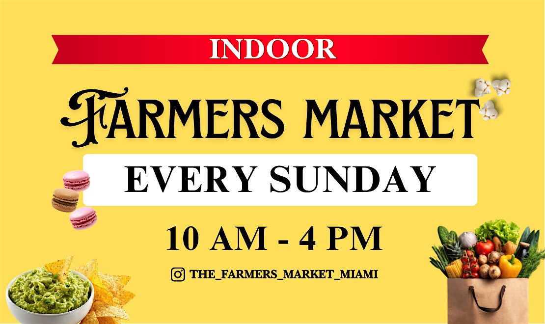 The Indoor Farmers Market in the Fountain Garden of Cauley Square at Cauley Square Historic Village – Miami, FL
