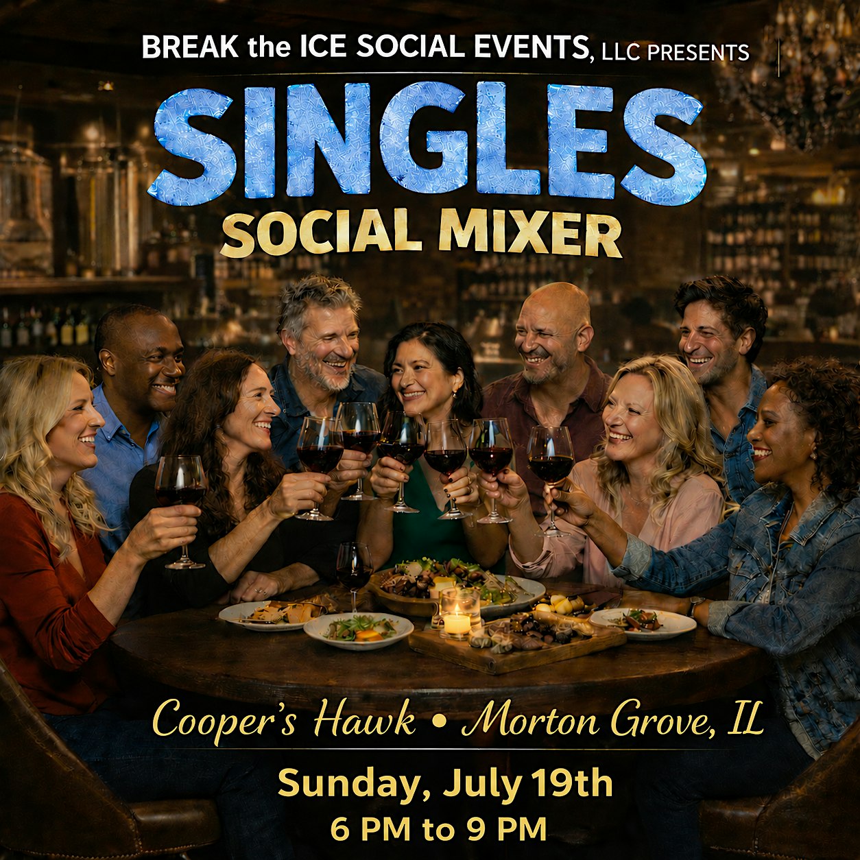 Singles Social Mixer Morton Grove, IL Cooper’s Hawk at Cooper’s Hawk Winery & Restaurant – Morton Grove, IL