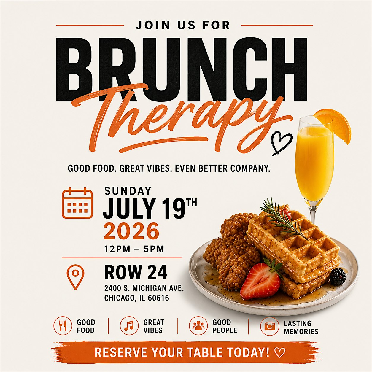 Brunch Therapy at Row 24 Chicago – Chicago, IL
