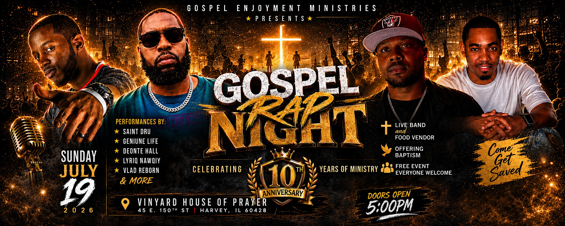 GEM Live Concert | Gospel Rap at Vinyard House Of Prayer Intl – Harvey, IL
