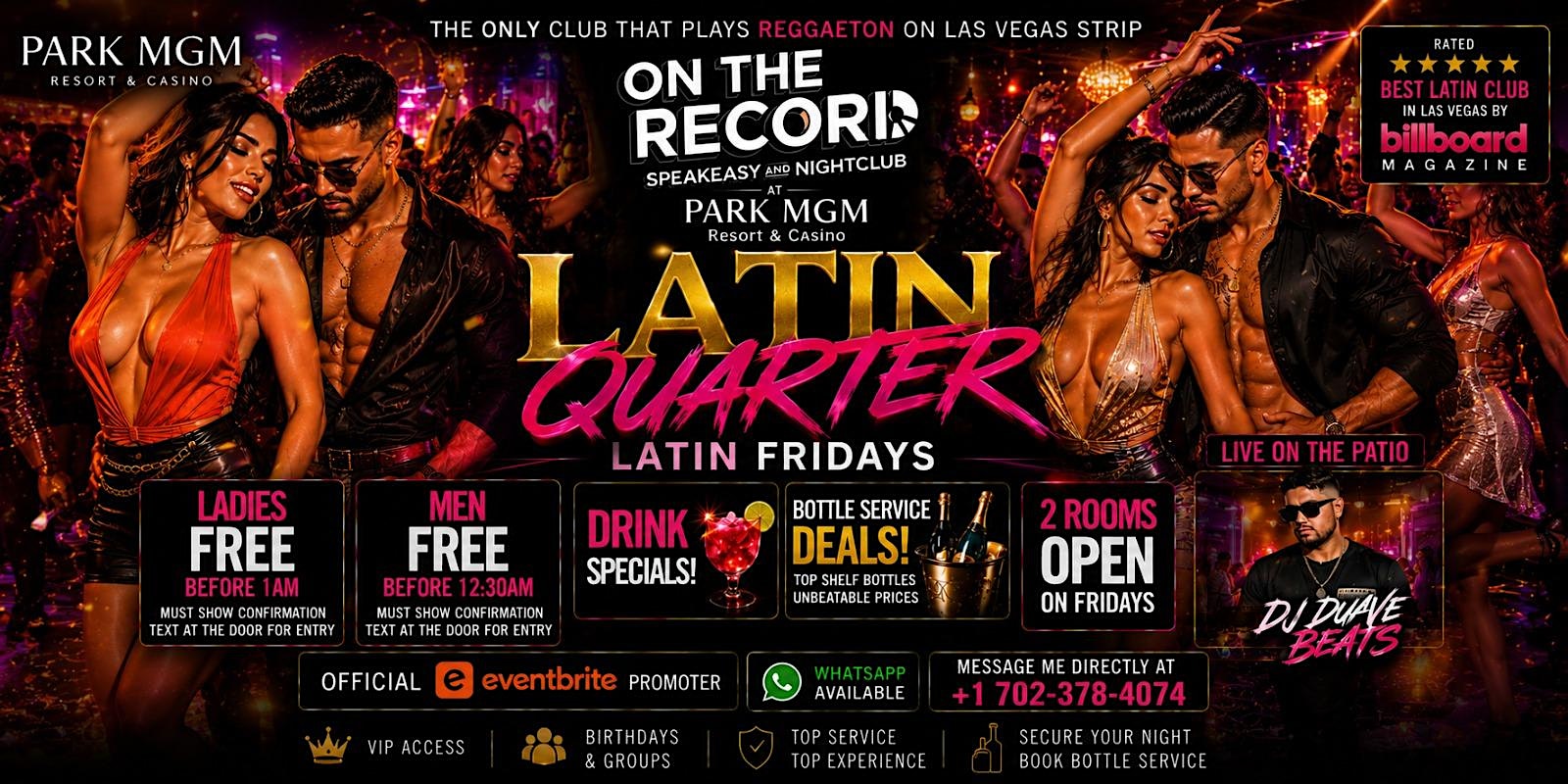 LATIN FRIDAYS AT PARK MGM at Park MGM Las Vegas – Las Vegas, NV