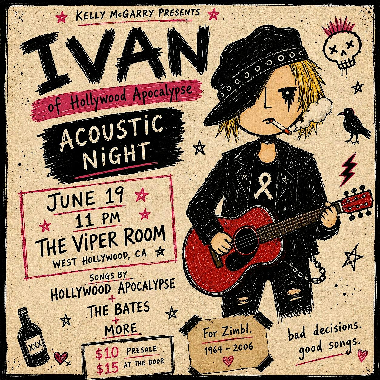 Ivan of Hollywood Apocalypse acoustic at The Viper Room – West Hollywood, CA