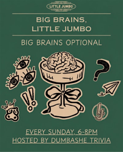 Big Brains, Little Jumbo Trivia at Little Jumbo – Asheville, NC