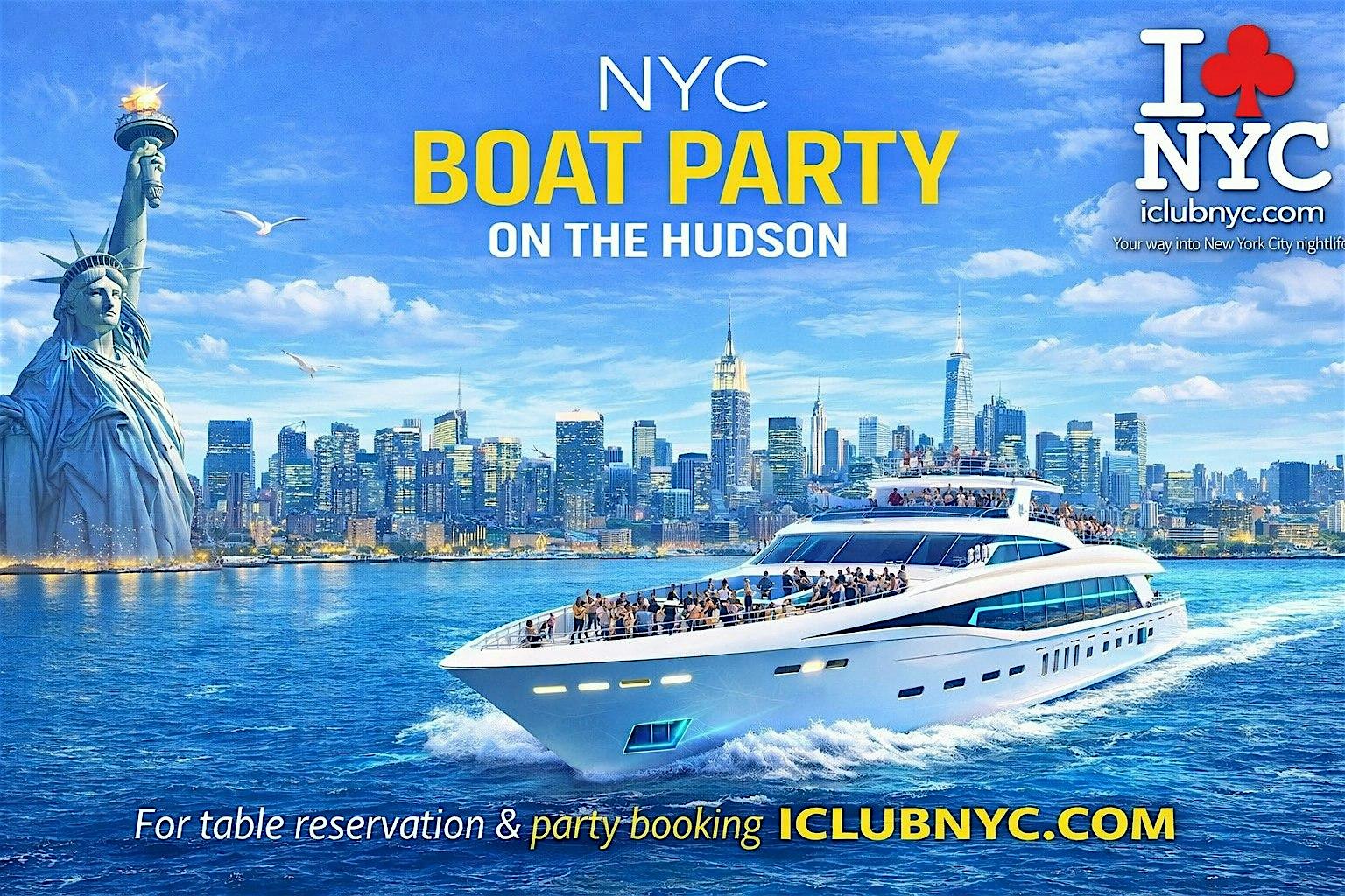 07/19 NYC SUNSET BOAT PARTY ON THE HUDSON | STATUE OF LIBERTY Cruise at Pier 36 NYC – New York, NY